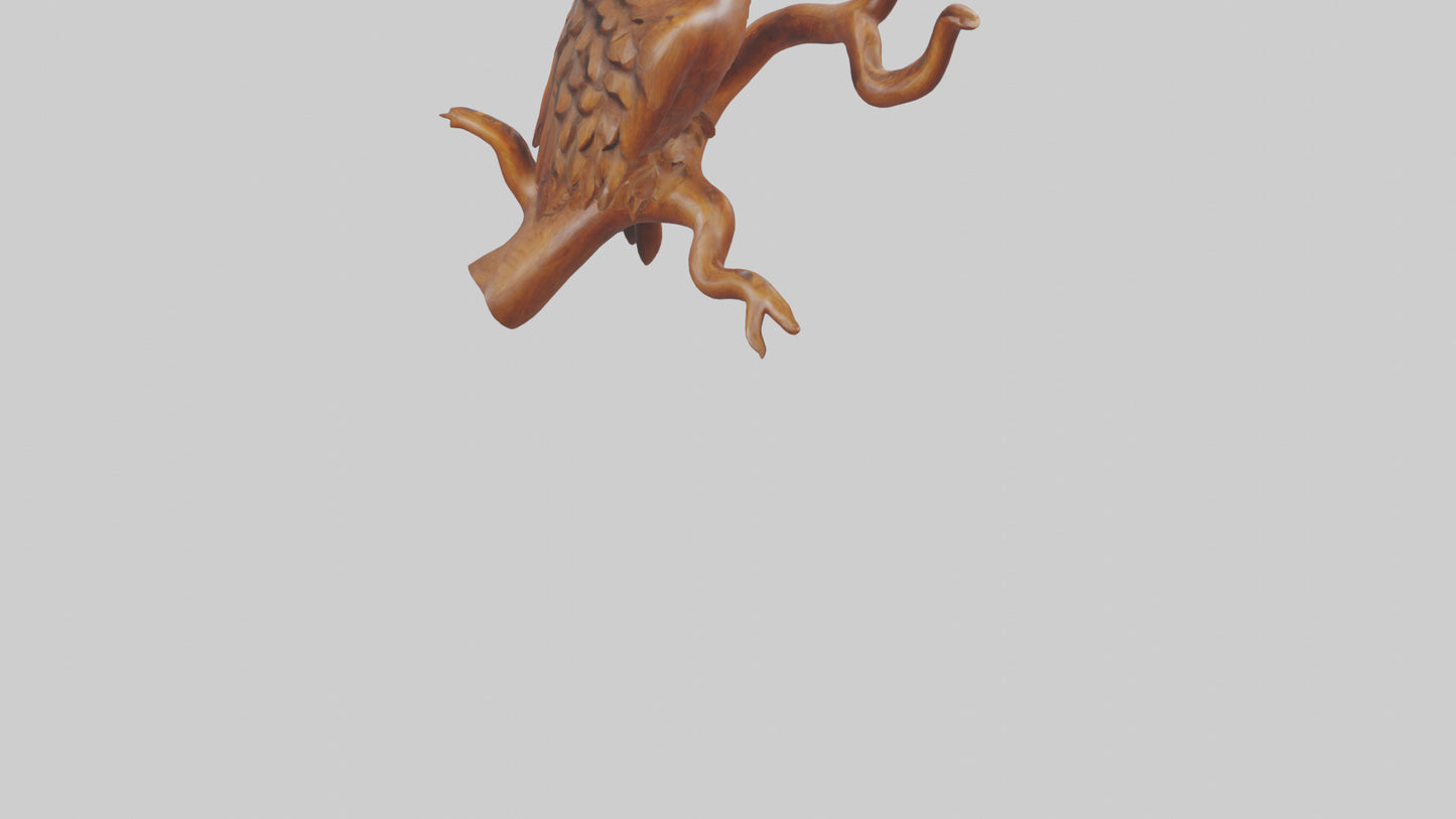 3D model Handcarved Wooden Art VR / AR / low-poly