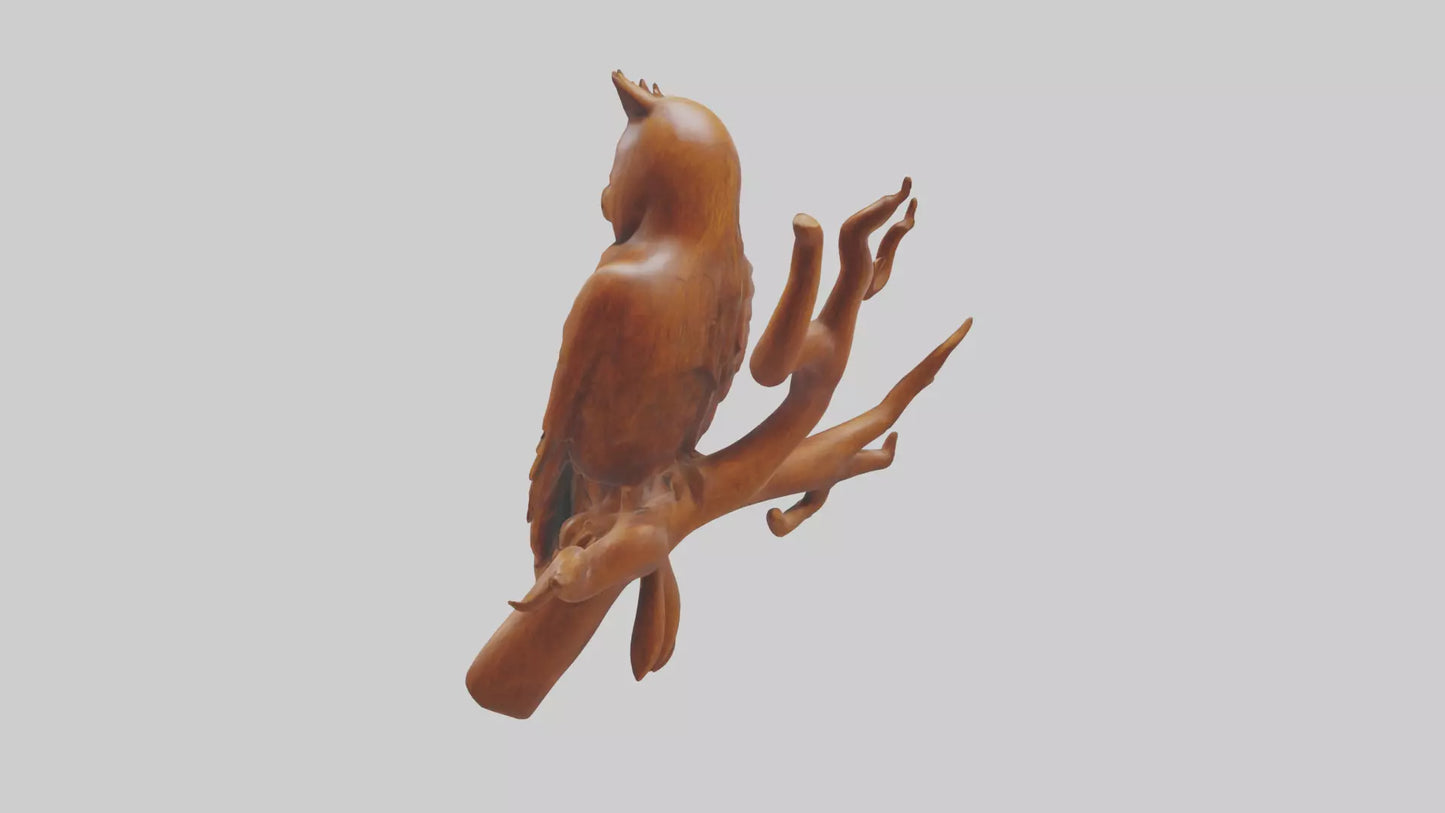 3D model Handcarved Wooden Art VR / AR / low-poly