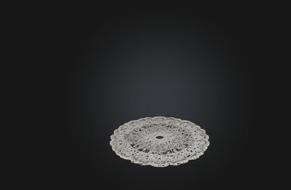 3D model Handmade Lace Doily VR / AR / low-poly