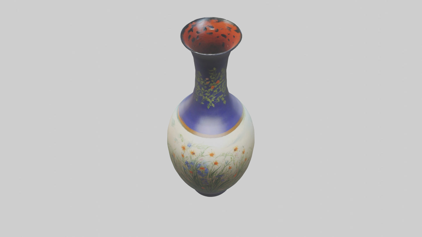 3D model Handpainted vase model VR / AR / low-poly