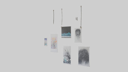 3D model Hanging Art Prints VR / AR / low-poly