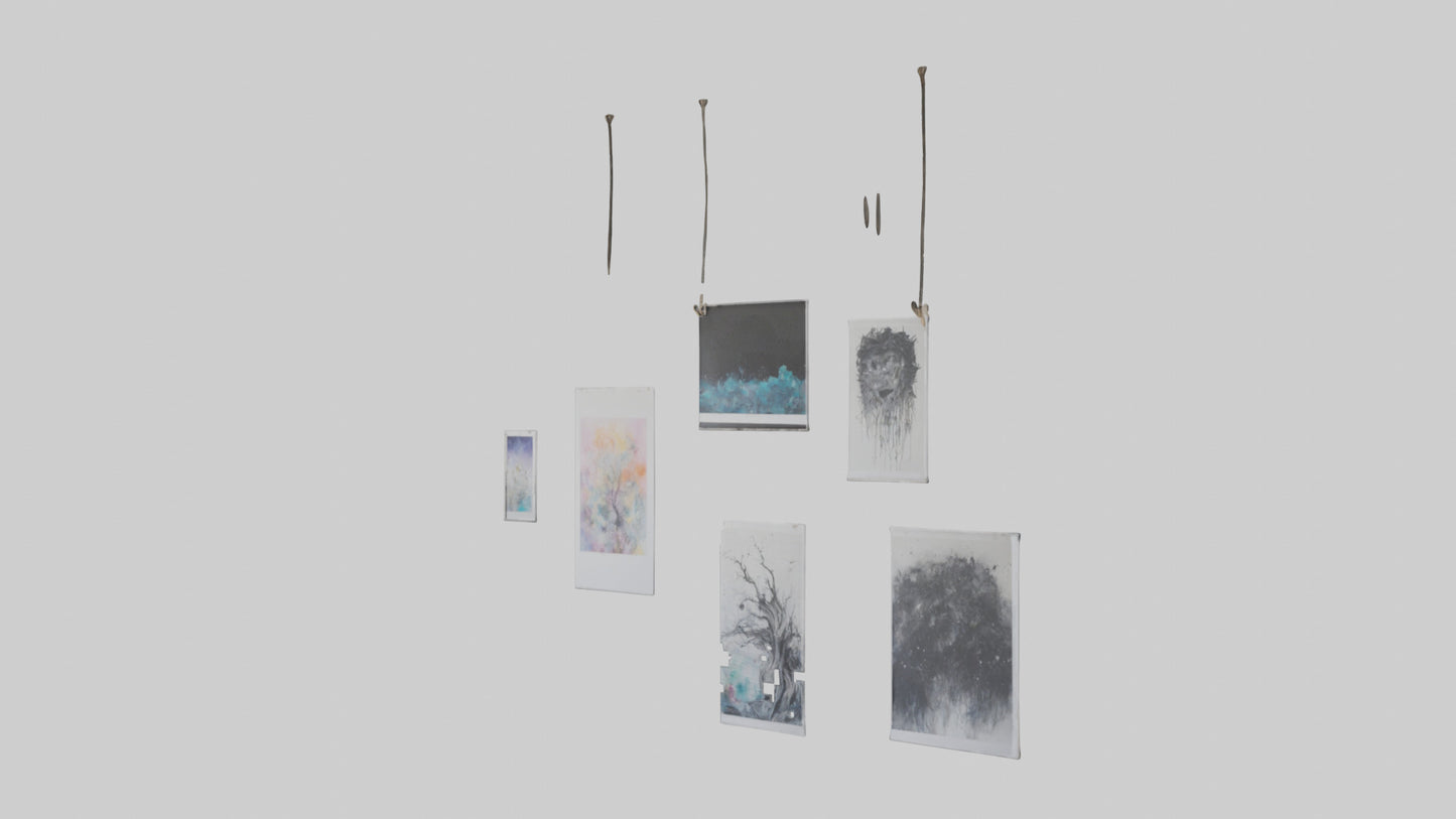 3D model Hanging Art Prints VR / AR / low-poly