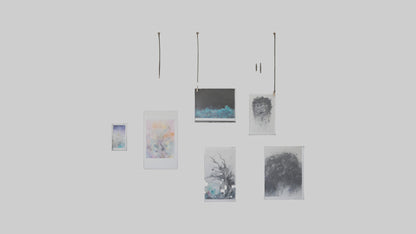 3D model Hanging Art Prints VR / AR / low-poly