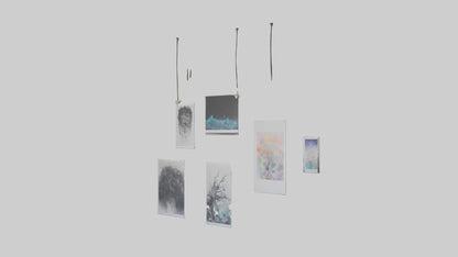 3D model Hanging Art Prints VR / AR / low-poly