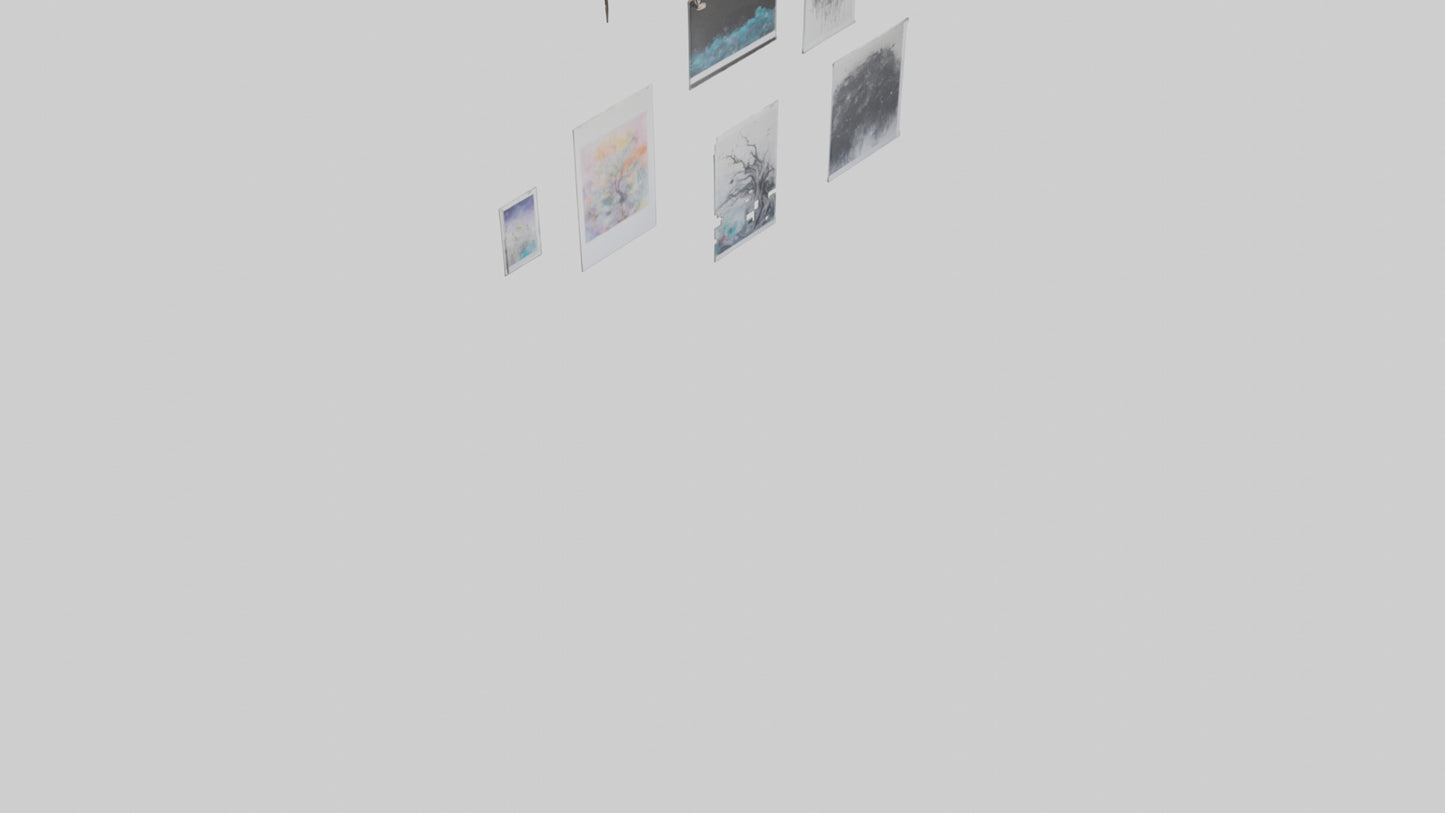 3D model Hanging Art Prints VR / AR / low-poly
