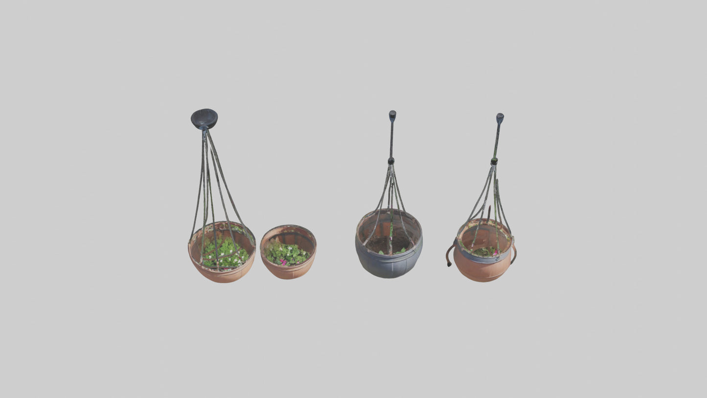 3D model Hanging Baskets VR / AR / low-poly