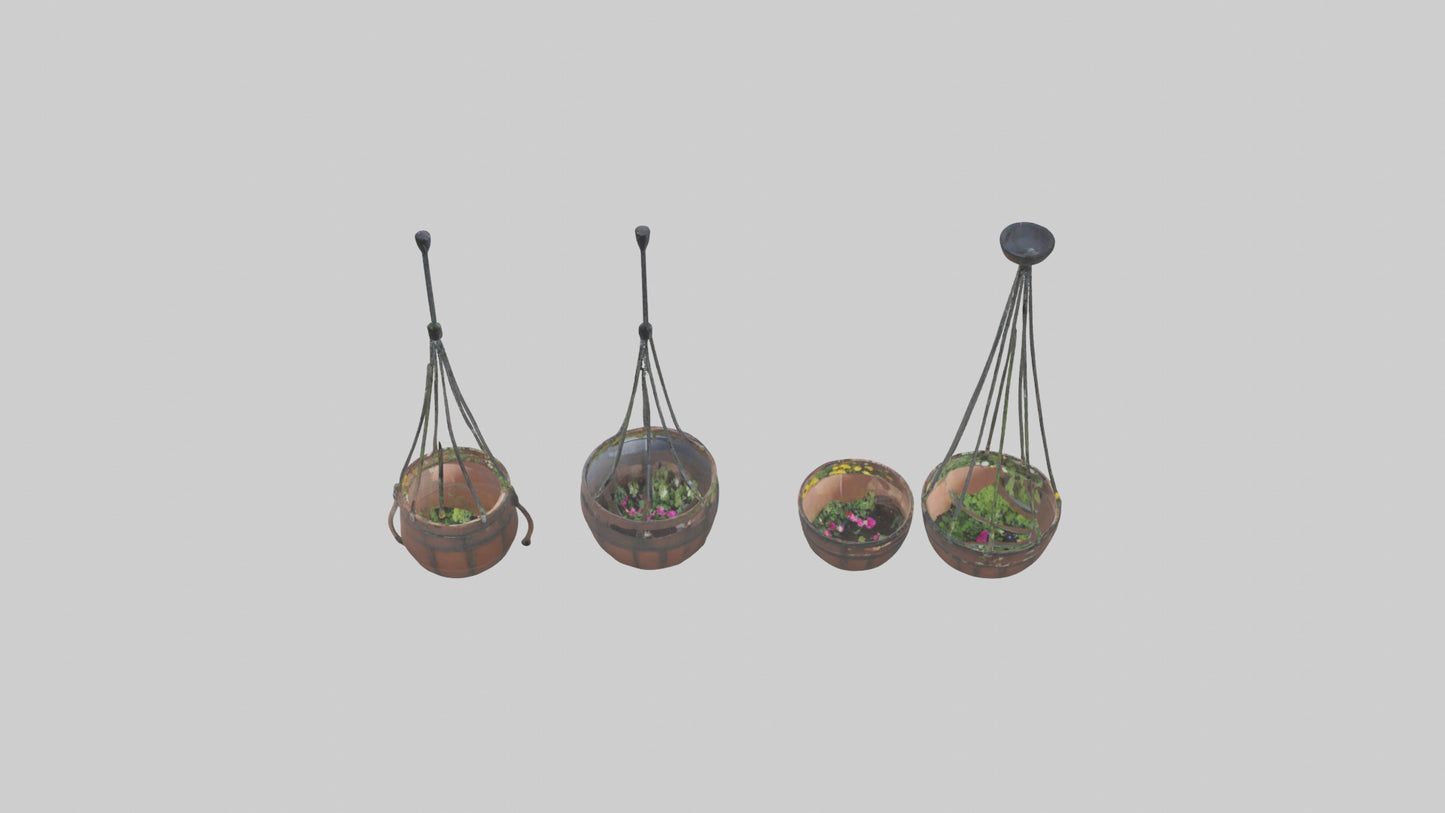 3D model Hanging Baskets VR / AR / low-poly