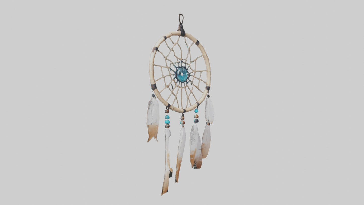 3D model Hanging dreamcatcher model VR / AR / low-poly