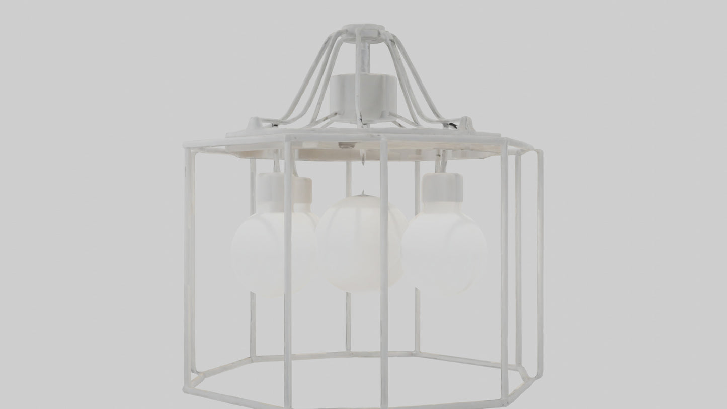 3D model Hanging light fixture model VR / AR / low-poly