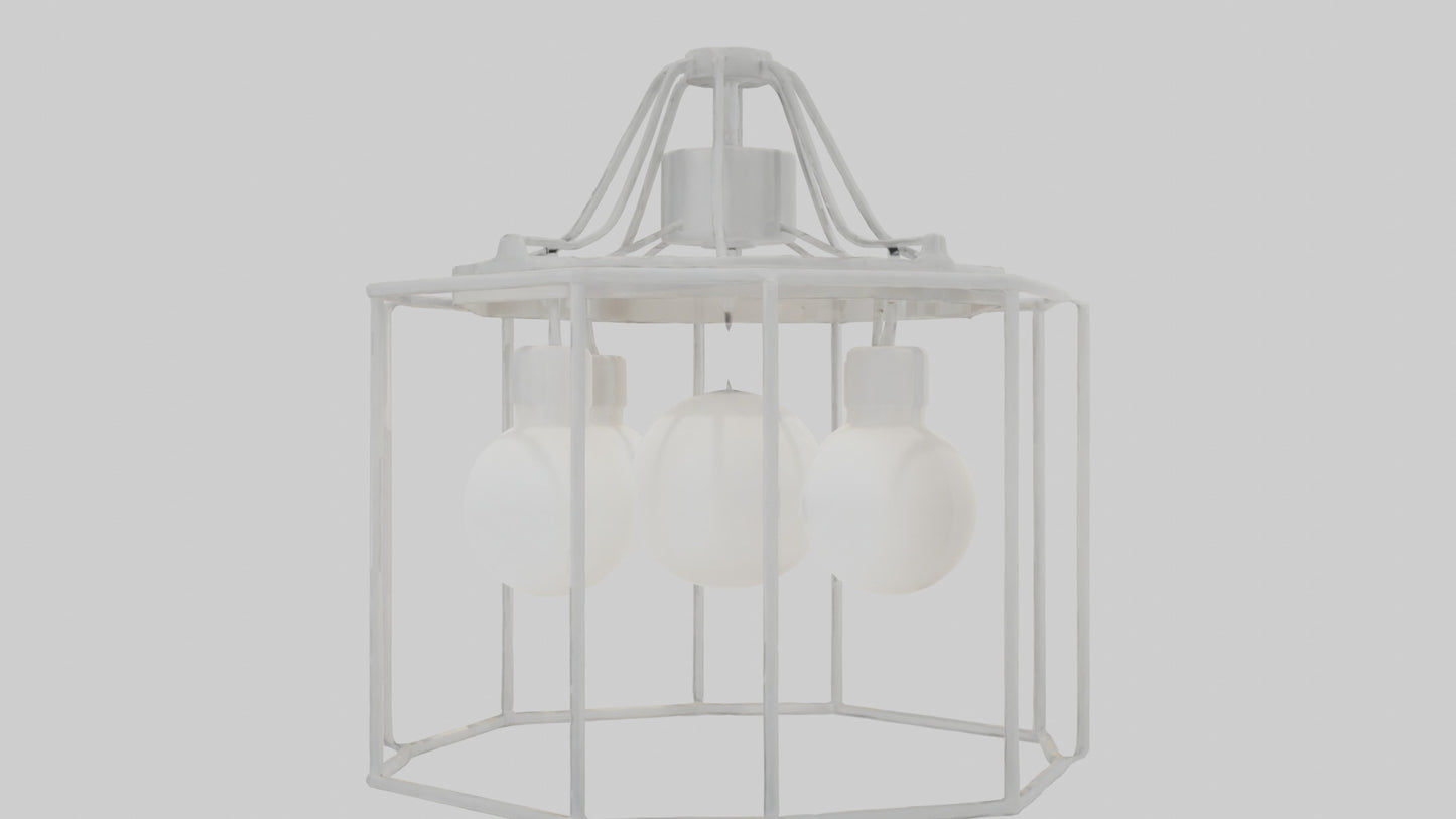 3D model Hanging light fixture model VR / AR / low-poly