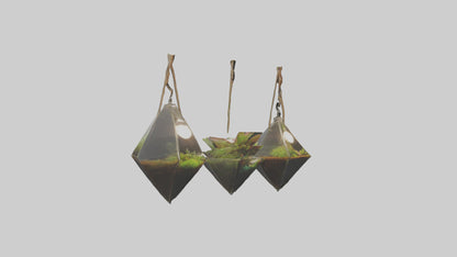 3D model Hanging Terrariums VR / AR / low-poly