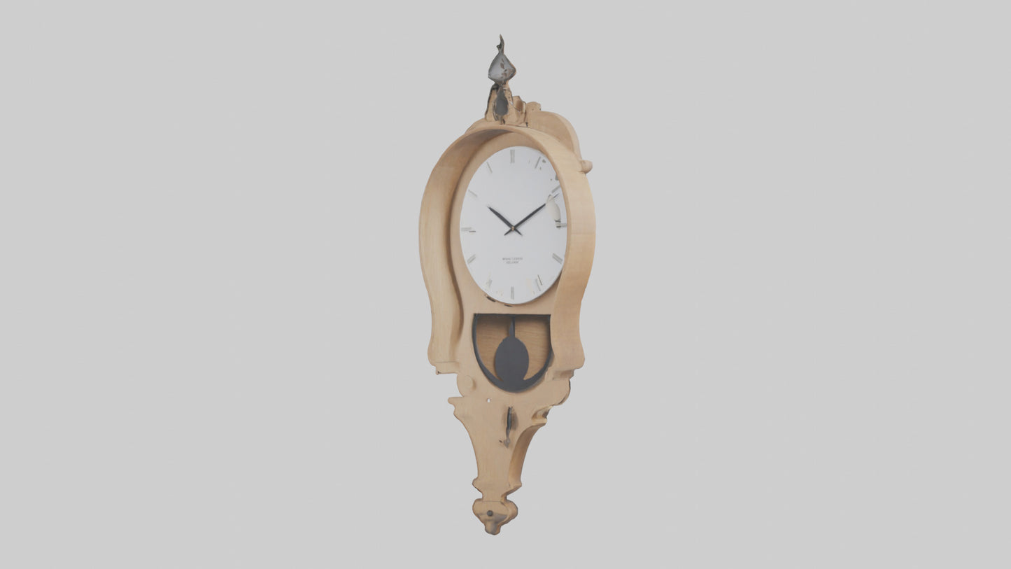 3D model Hanging Wall Clock model VR / AR / low-poly