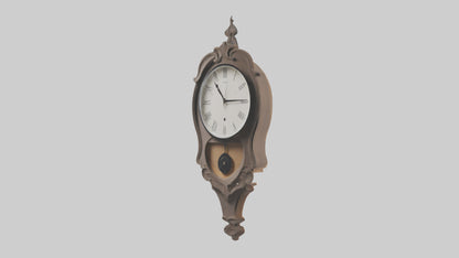 3D model Hanging Wall Clock model VR / AR / low-poly