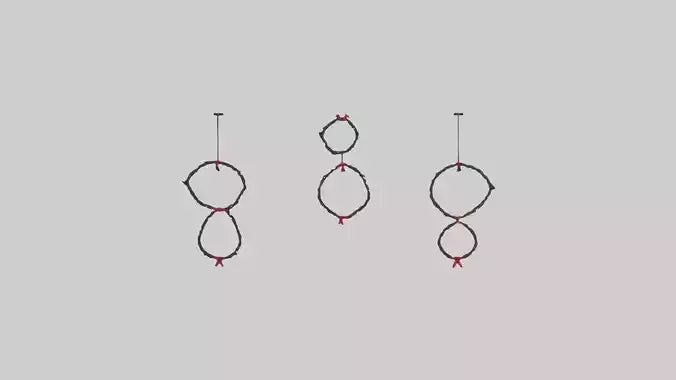 3D model Hanging Wreaths VR / AR / low-poly