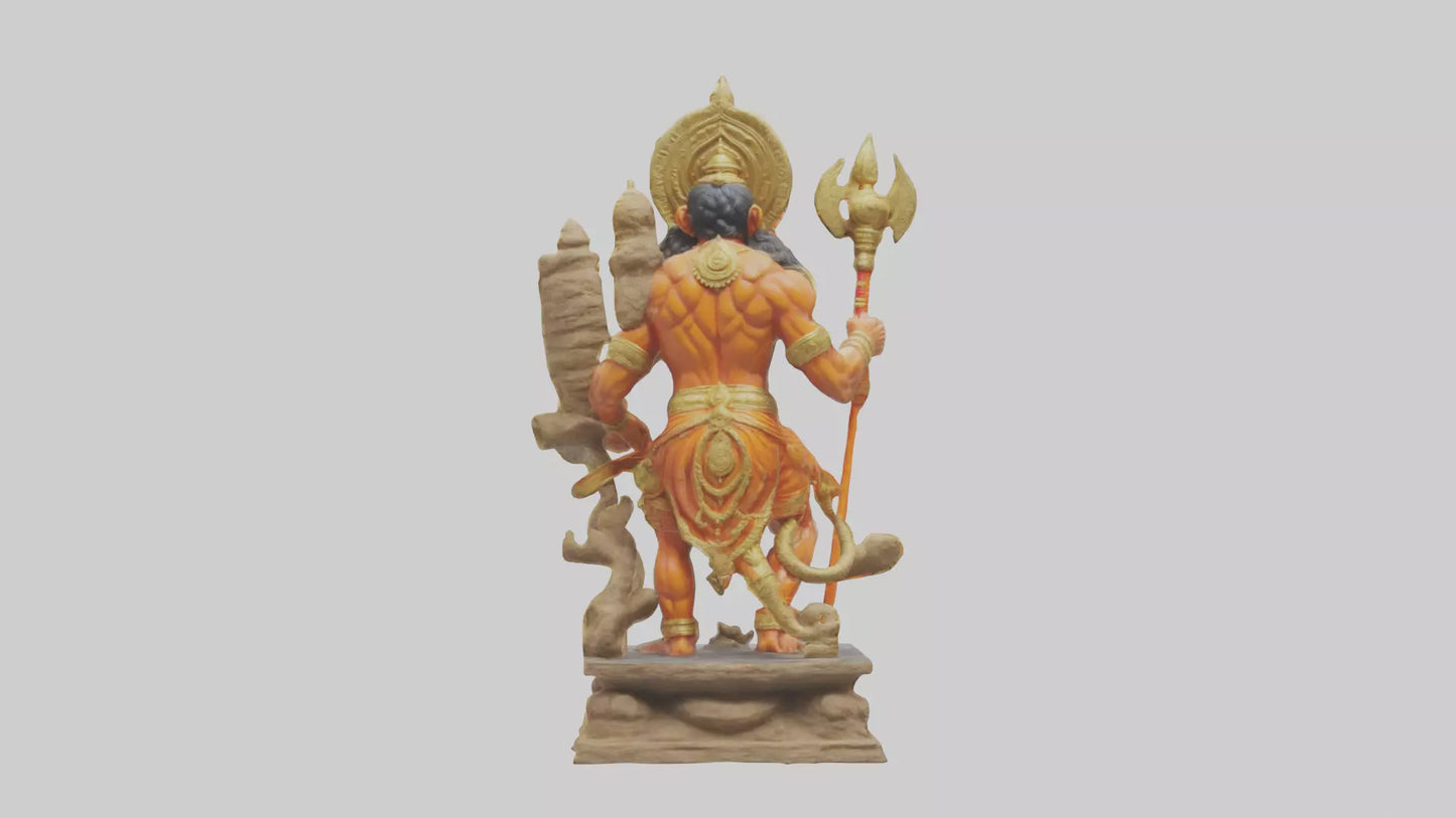 3D model Hanuman statue model VR / AR / low-poly