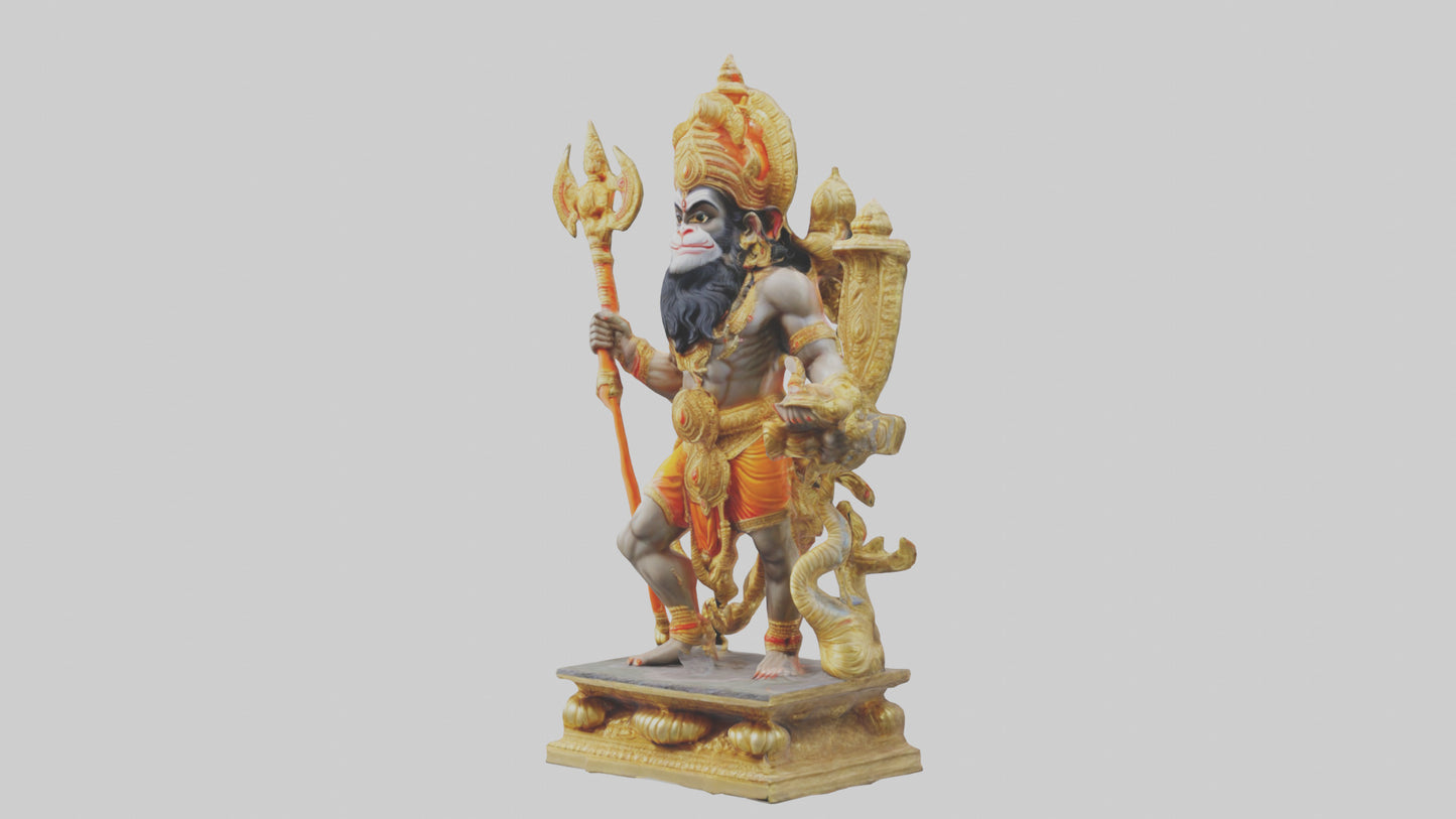 3D model Hanuman statue model VR / AR / low-poly