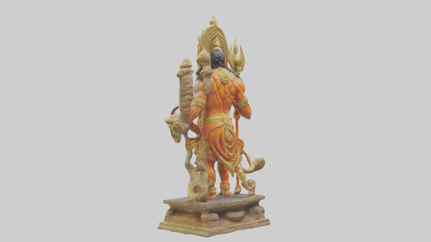 3D model Hanuman statue model VR / AR / low-poly