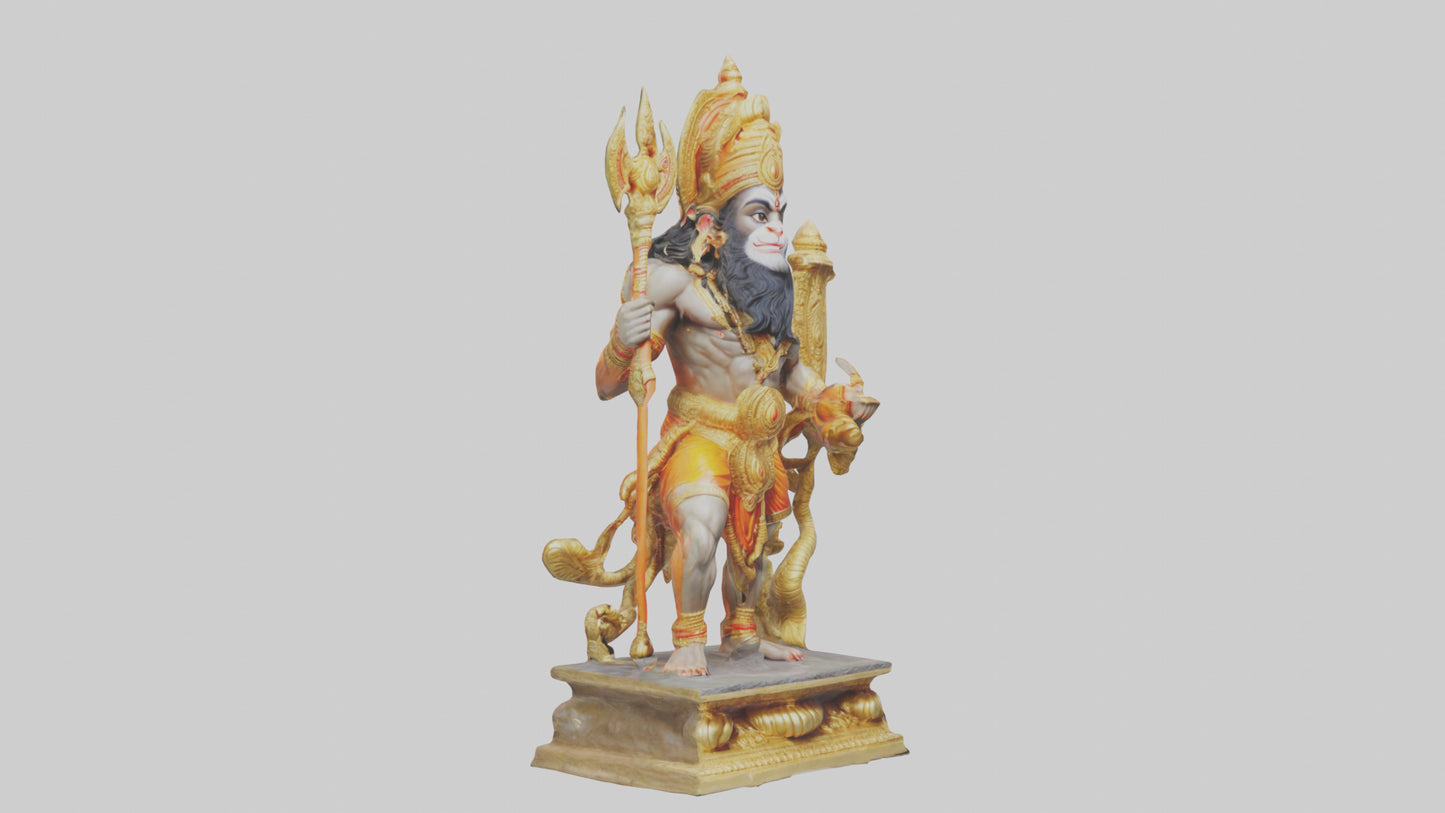 3D model Hanuman statue model VR / AR / low-poly