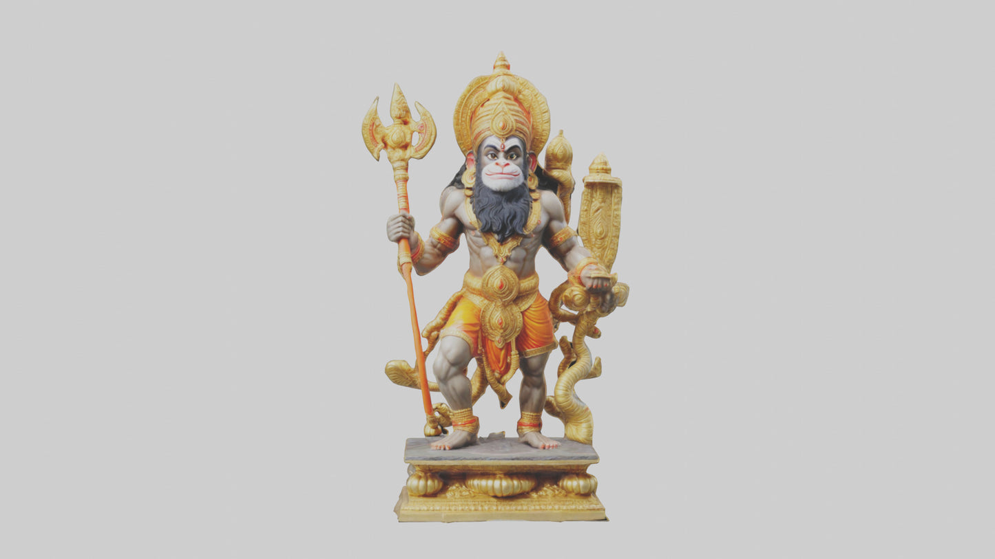 3D model Hanuman statue model VR / AR / low-poly
