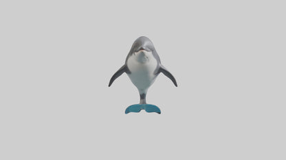 3D model Harbor Porpoise jumping model VR / AR / low-poly