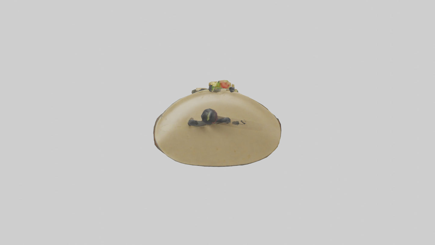 3D model Hard shell taco model VR / AR / low-poly