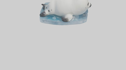 3D model Harp Seal pup on ice model VR / AR / low-poly