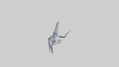 3D model Harpy Eagle perched on tree model VR / AR / low-poly