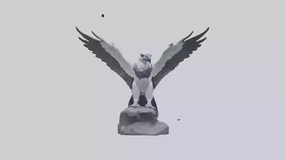 3D model Harpy Eagle statue model VR / AR / low-poly