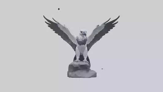 3D model Harpy Eagle statue model VR / AR / low-poly