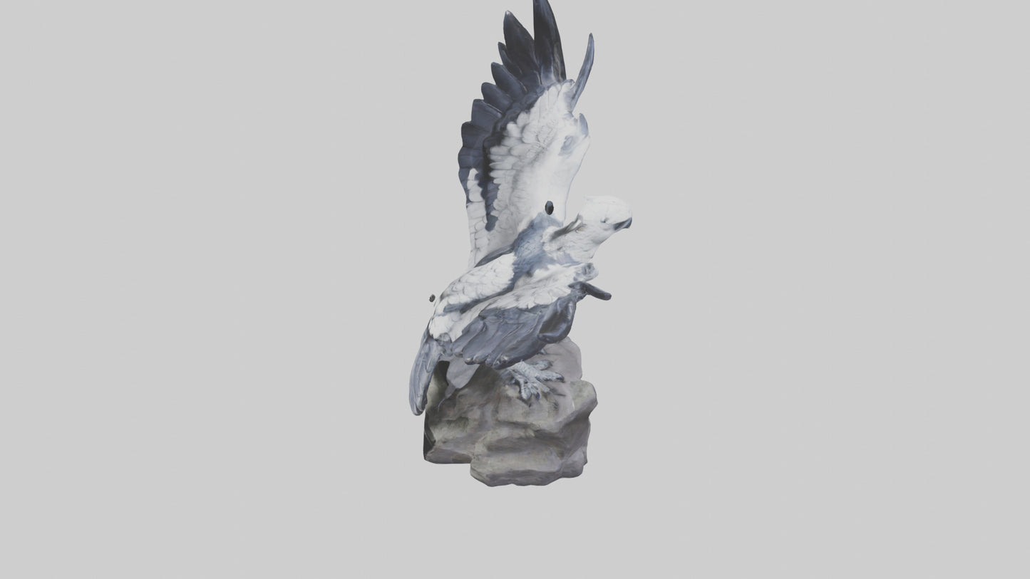 3D model Harpy Eagle statue model VR / AR / low-poly