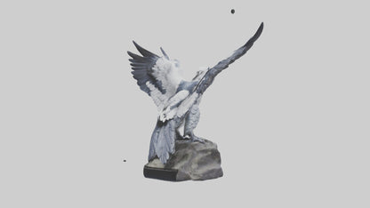 3D model Harpy Eagle statue model VR / AR / low-poly