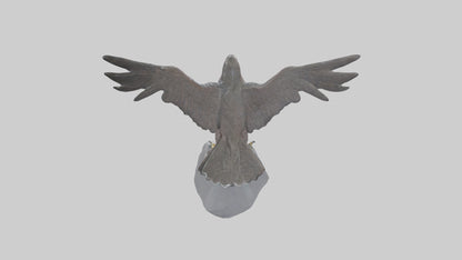 Harrier Hawk statue model VR / AR / low-poly