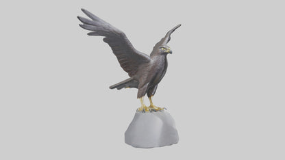 Harrier Hawk statue model VR / AR / low-poly