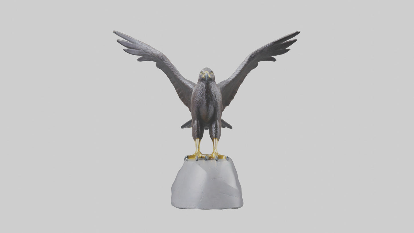 Harrier Hawk statue model VR / AR / low-poly