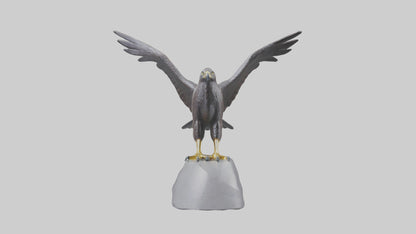 Harrier Hawk statue model VR / AR / low-poly