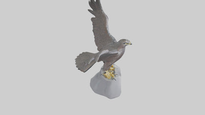 Harrier Hawk statue model VR / AR / low-poly