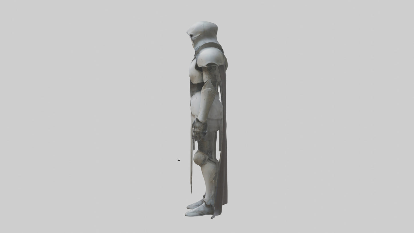 Haunted armor model VR / AR / low-poly