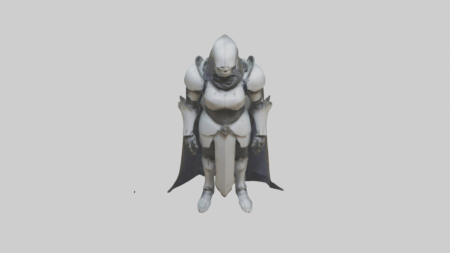 Haunted armor model VR / AR / low-poly