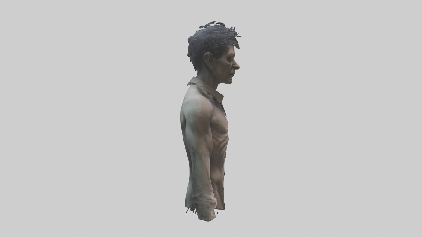 Haunted man model VR / AR / low-poly