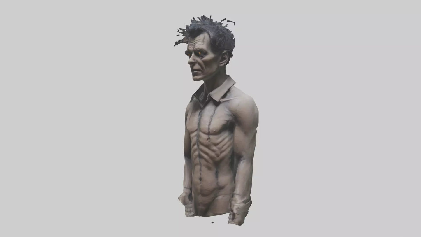 Haunted man model VR / AR / low-poly