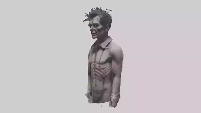 Haunted man model VR / AR / low-poly