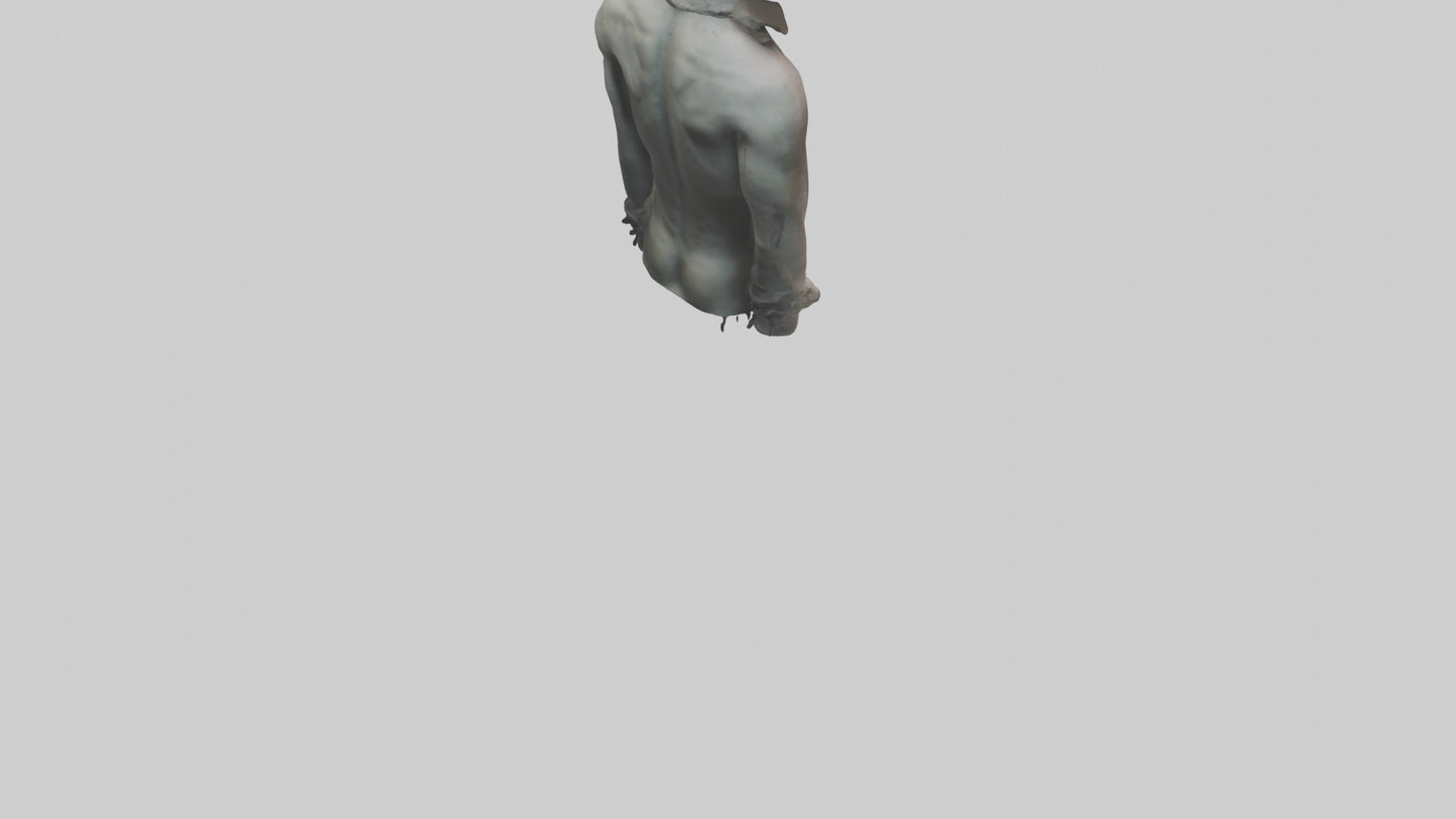 Haunted man model VR / AR / low-poly