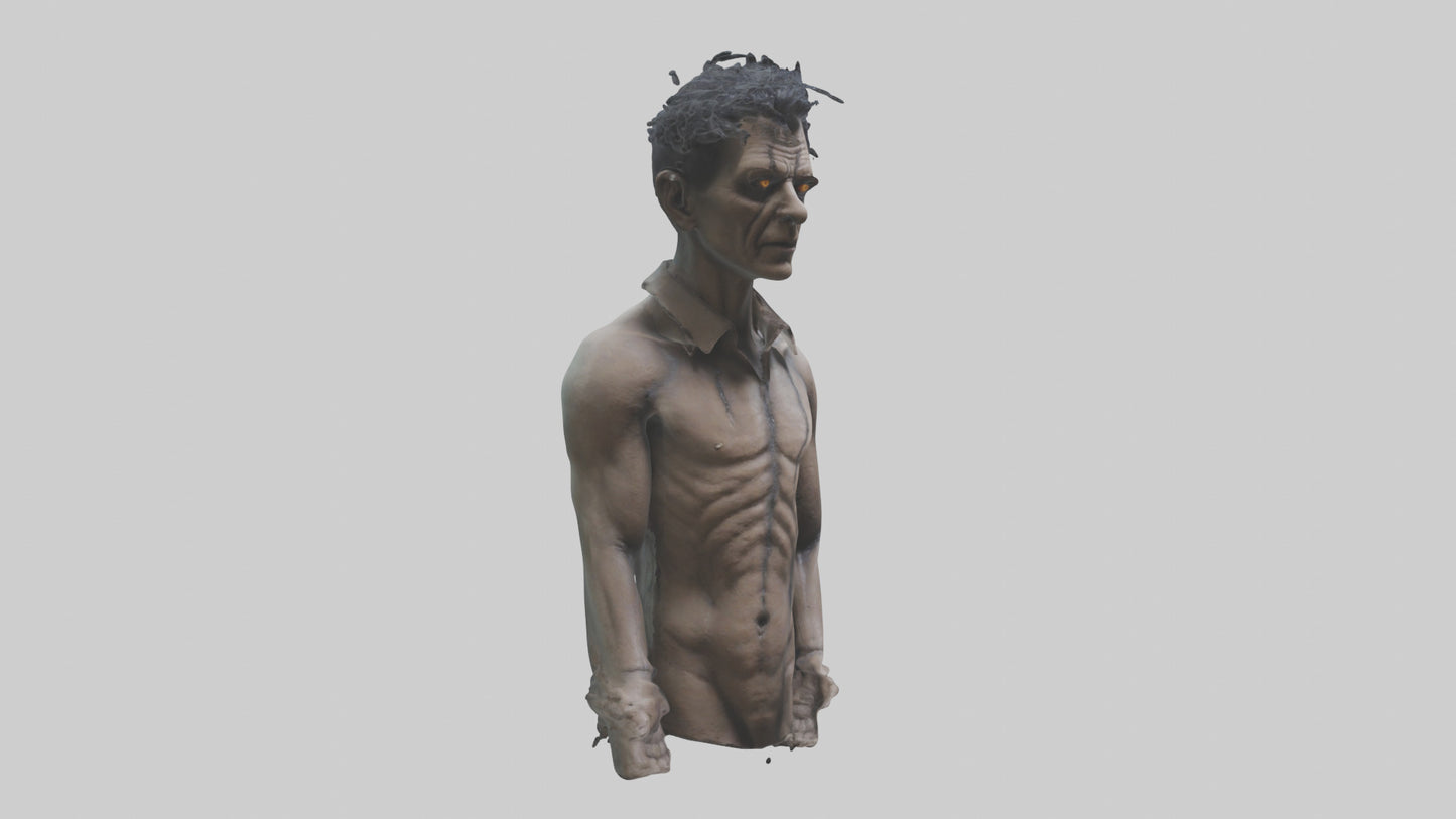 Haunted man model VR / AR / low-poly