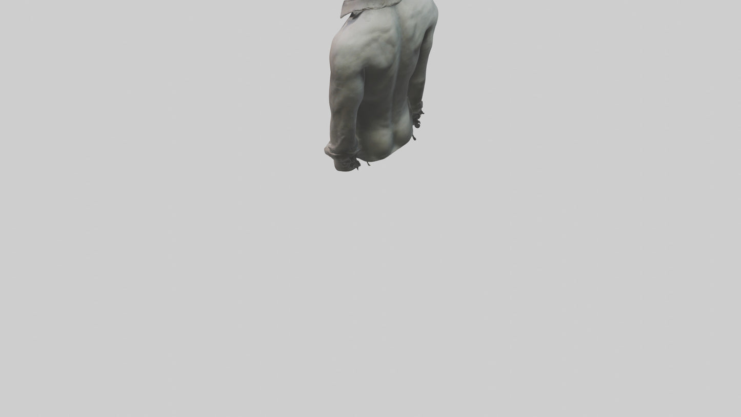 Haunted man model VR / AR / low-poly