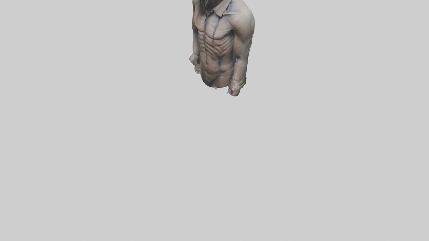 Haunted man model VR / AR / low-poly