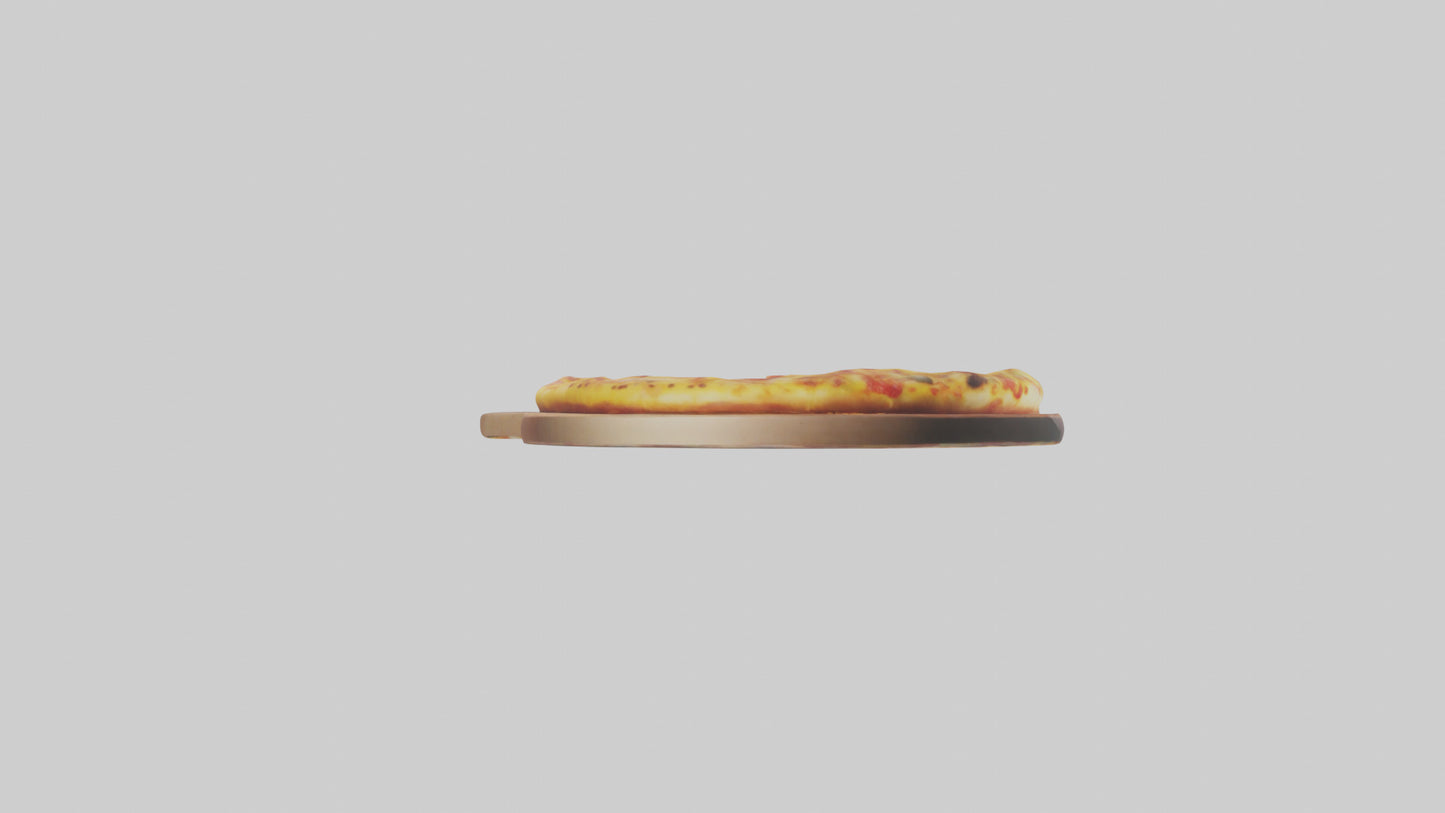 3D model Hawaiian pizza model VR / AR / low-poly