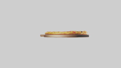 3D model Hawaiian pizza model VR / AR / low-poly