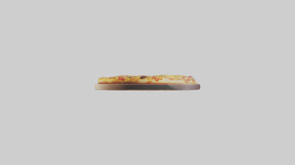 3D model Hawaiian pizza model VR / AR / low-poly