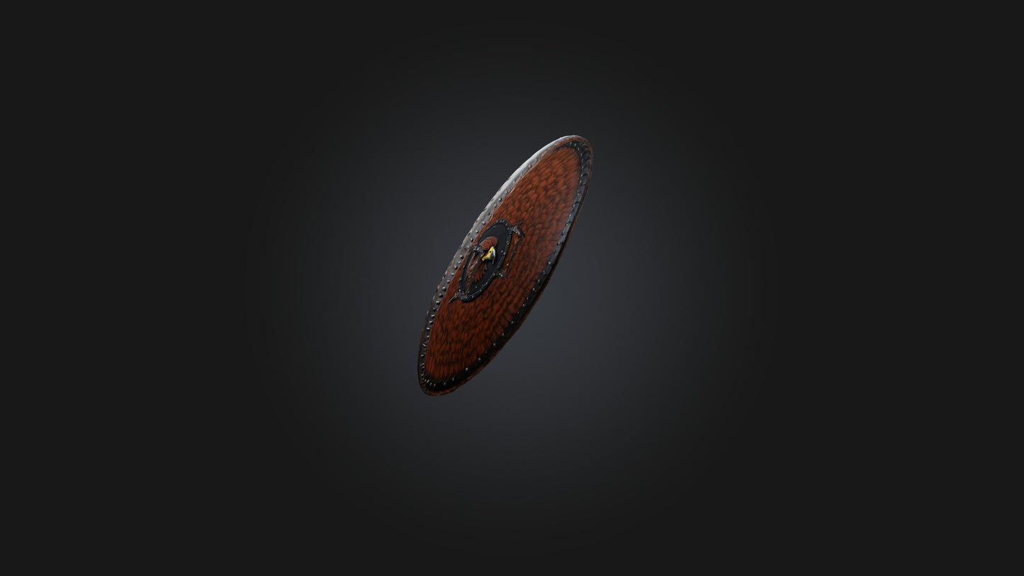 hawk patterned shield 3D model