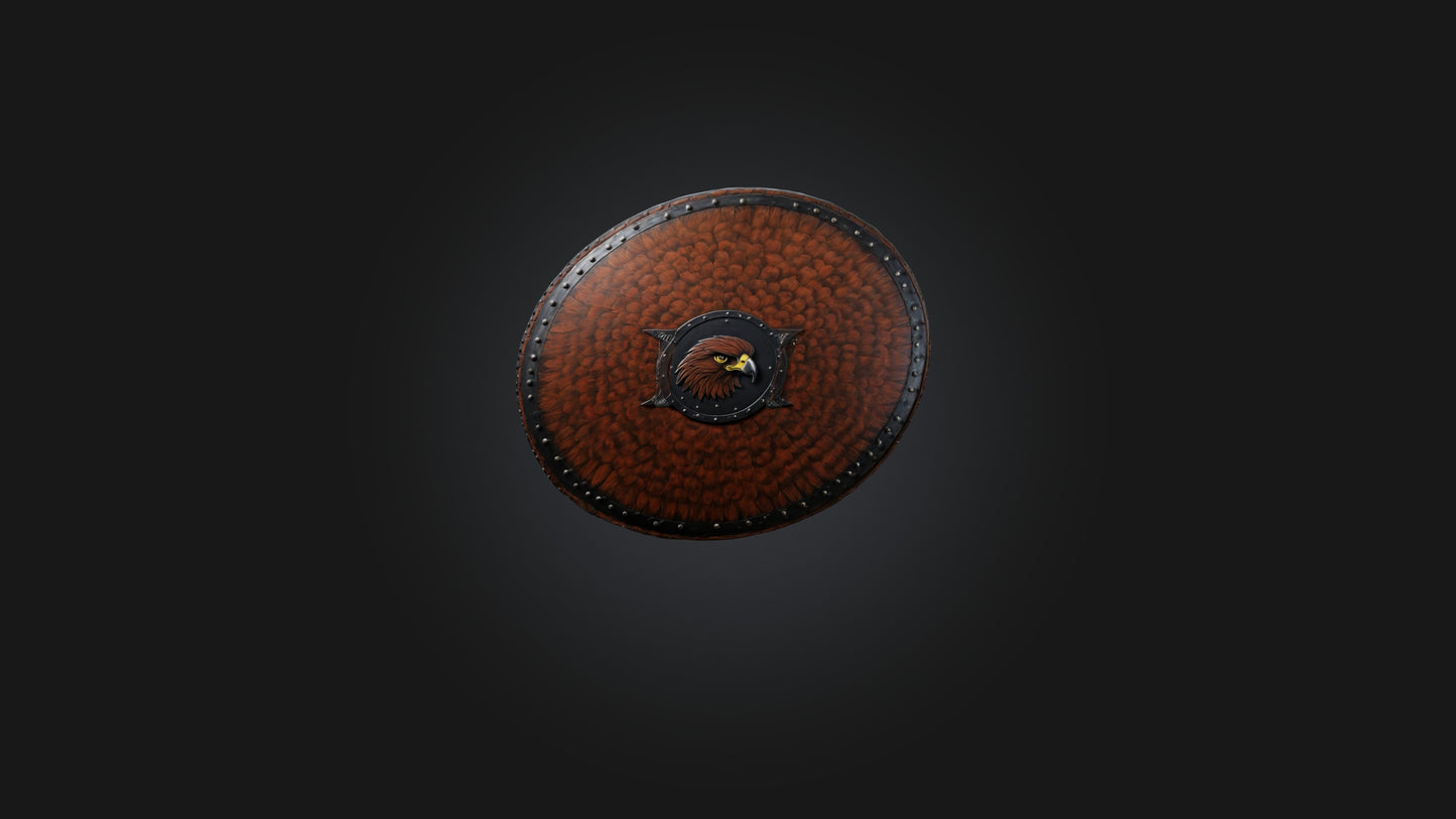 hawk patterned shield 3D model